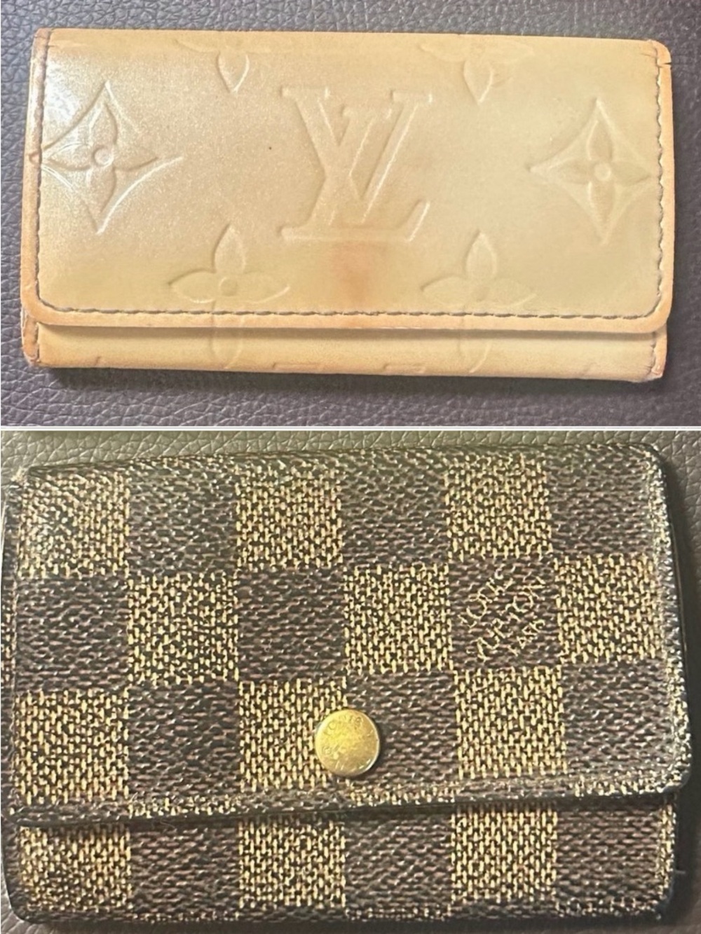 Louis Vuitton Damier Ebene 6 Key Holder & LV Monogram Vernis 4 Key Holder